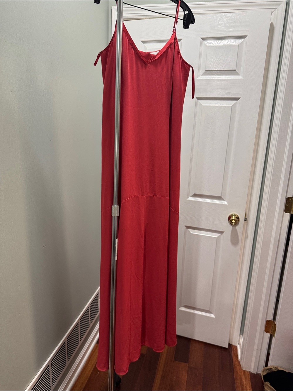 White House Black Market Red Maxi Slip Dress